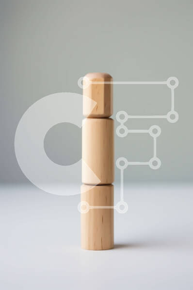 Intra Συλλεκτικό Ξύλινο Παζλ Plywood  4mm - Απλός και μινιμαλιστικός Ξύλινος Πύργος Σε Ξύλινο Κουτί - Διαστάσεις: 10x10 cm – 25 κομμάτια