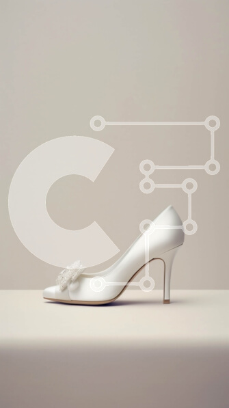 Intra Συλλεκτικό Ξύλινο Παζλ Plywood  4mm - Κομψές και κομψές λευκές ψηλοτάκουνες γόβες με λουράκι και φιόγκο Σε Ξύλινο Κουτί - Διαστάσεις Puzzle: 10x10 cm – 25 κομμάτια