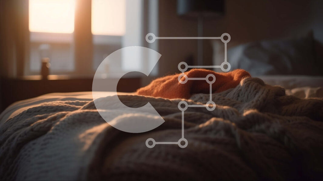 Intra Συλλεκτικό Ξύλινο Παζλ Plywood  4mm - Άνετο κρεβάτι με το φως του ήλιου που τρέχει μέσα από το παράθυρο Σε Ξύλινο Κουτί - Διαστάσεις Puzzle: 10x10 cm – 25 κομμάτια