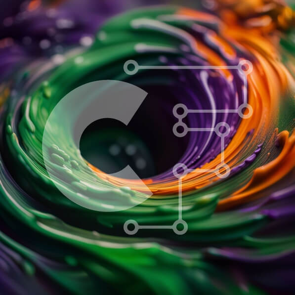 Intra Συλλεκτικό Ξύλινο Παζλ Plywood  4mm - Δονούμενη και ενεργητική εικόνα μιας πολύχρωμης σπείρας Σε Ξύλινο Κουτί - Διαστάσεις Puzzle: 10x10 cm – 25 κομμάτια