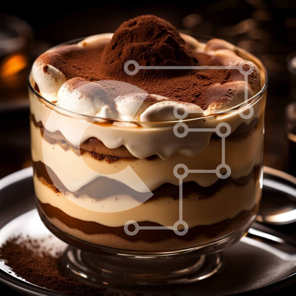 Σετ των 2 Intra Συλλεκτικό Ξύλινο Παζλ Plywood  4mm - Αφεθείτε σε ένα Decadent Chocolate Lava Cake με παγωτό βανίλια Σε Ξύλινο Κουτί - Διαστάσεις: 10x10 cm – 25 κομμάτια