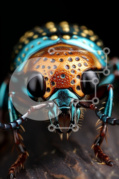 Σετ των 2 Intra Συλλεκτικό Ξύλινο Παζλ Plywood  4mm - Ζωντανό σκαθάρι με όμορφα μοτίβα κοχυλιών Σε Ξύλινο Κουτί - Διαστάσεις: 10x10 cm – 25 κομμάτια