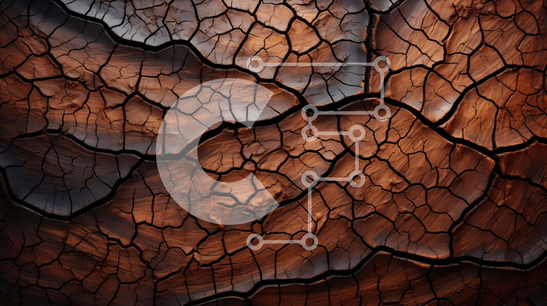 Intra Συλλεκτικό Ξύλινο Παζλ Plywood  4mm - Λεπτομερής κοντινό πλάνο υφής ραγισμένου και ξηρού ξύλου Σε Ξύλινο Κουτί - Διαστάσεις: 10x10 cm – 25 κομμάτια