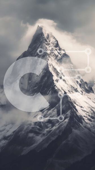 Σετ των 2 Intra Συλλεκτικό Ξύλινο Παζλ Plywood  4mm - Εκπληκτική εικόνα ενός χιονισμένου βουνού με σύννεφα Σε Ξύλινο Κουτί - Διαστάσεις: 10x10 cm – 25 κομμάτια