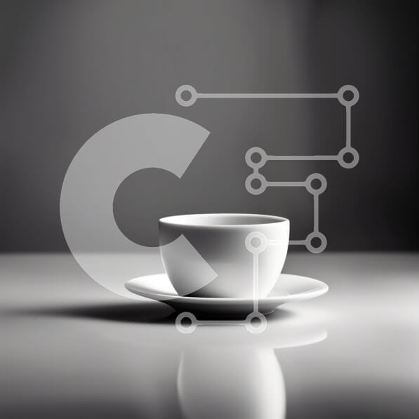 Σετ των 2 Intra Συλλεκτικό Ξύλινο Παζλ Plywood  4mm - Μινιμαλιστικό λευκό φλιτζάνι καφέ με πιατάκι στο τραπέζι Σε Ξύλινο Κουτί - Διαστάσεις: 10x10 cm – 25 κομμάτια