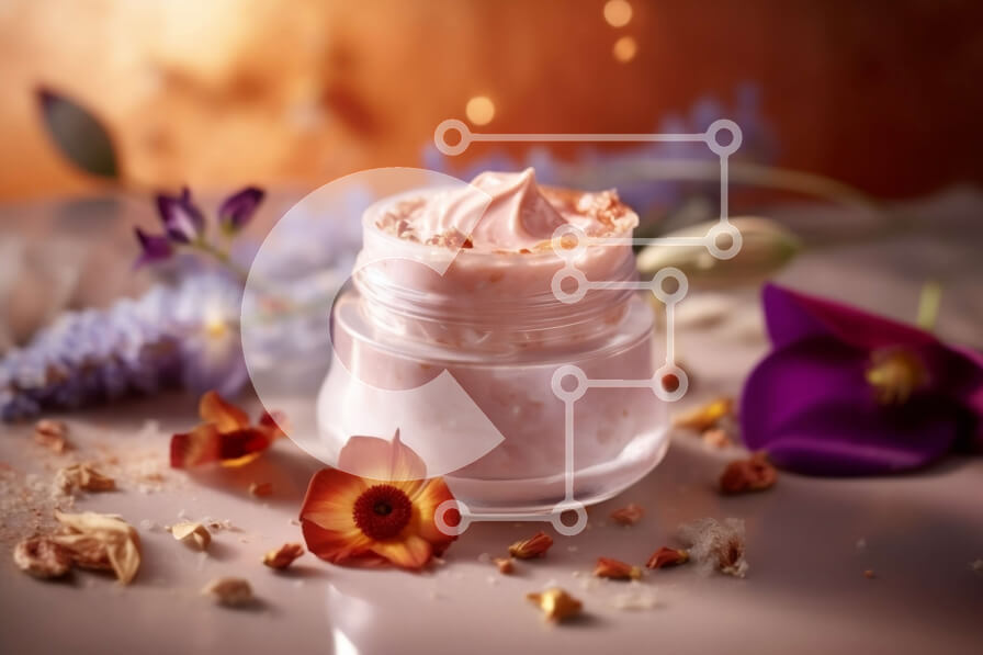 Intra Συλλεκτικό Ξύλινο Παζλ Plywood  4mm - Όμορφη εικόνα από διαφανές γυάλινο βάζο με λευκή κρέμα και λουλούδια Σε Ξύλινο Κουτί - Διαστάσεις Puzzle: 10x10 cm – 25 κομμάτια