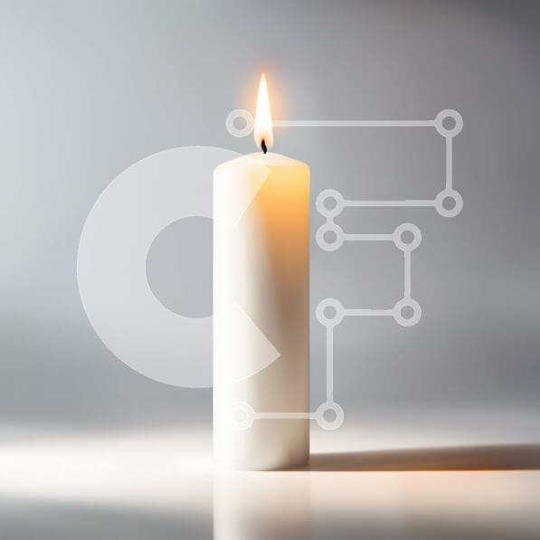 Intra Συλλεκτικό Ξύλινο Παζλ Plywood  4mm - Όμορφη εικόνα ενός λευκού κεριού με ανακλαστικό κερί Σε Ξύλινο Κουτί - Διαστάσεις: 10x10 cm – 25 κομμάτια