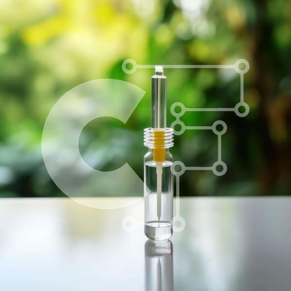 Intra Συλλεκτικό Ξύλινο Παζλ Plywood  4mm - Ιατρικό φιαλίδιο γεμάτο με διαυγές υγρό σε φυσικό περιβάλλον Σε Ξύλινο Κουτί - Διαστάσεις Puzzle: 10x10 cm – 25 κομμάτια