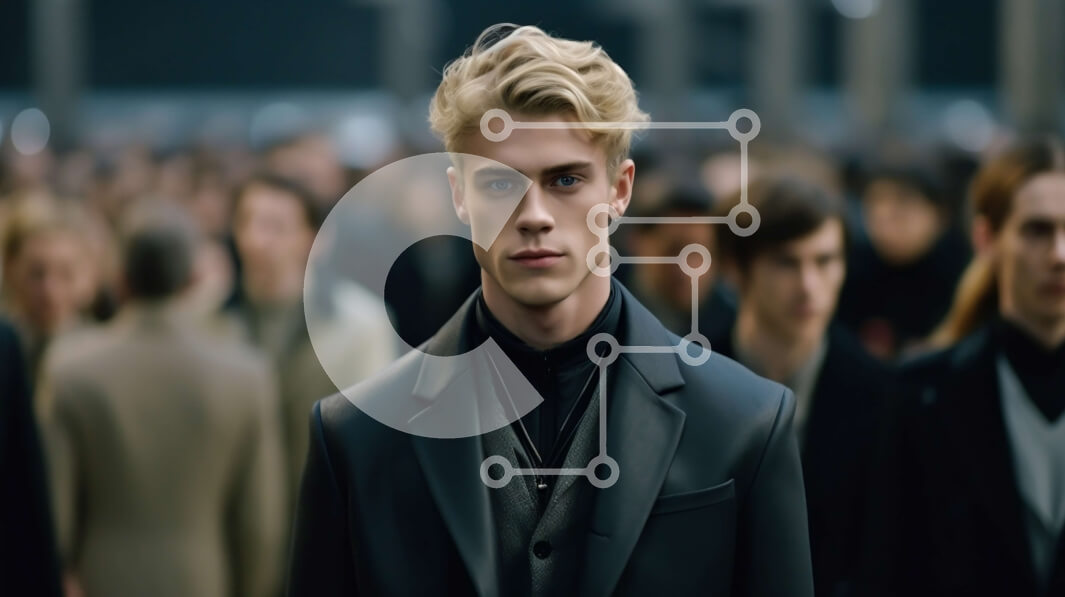 Intra Συλλεκτικό Ξύλινο Παζλ Plywood  4mm - Πολυσύχναστος δρόμος με ανθρώπους που κοιτάζουν τα τηλέφωνά τους Σε Ξύλινο Κουτί - Διαστάσεις Puzzle: 10x10 cm – 25 κομμάτια