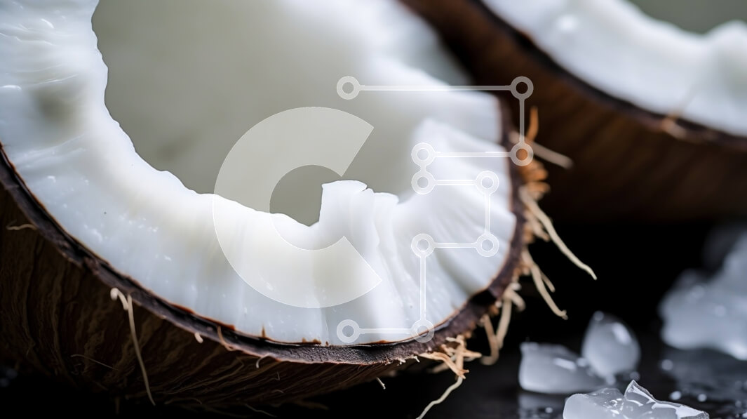 Σετ των 2 Intra Συλλεκτικό Ξύλινο Παζλ Plywood  4mm - Μισή καρύδα με κρυστάλλους πάγου Σε Ξύλινο Κουτί - Διαστάσεις: 10x10 cm – 25 κομμάτια