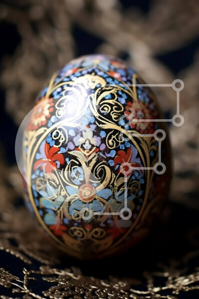 Intra Συλλεκτικό Ξύλινο Παζλ Plywood  4mm - Όμορφα διακοσμημένα πασχαλινά αυγά με λουλουδάτα σχέδια Σε Ξύλινο Κουτί - Διαστάσεις: 10x10 cm – 25 κομμάτια