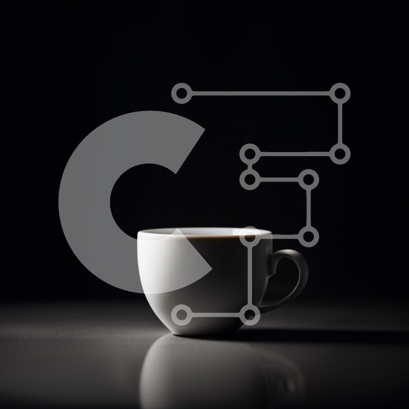 Σετ των 2 Intra Συλλεκτικό Ξύλινο Παζλ Plywood  4mm - Μινιμαλιστική εικόνα ενός λευκού φλιτζάνι καφέ σε μια μαύρη επιφάνεια Σε Ξύλινο Κουτί - Διαστάσεις: 10x10 cm – 25 κομμάτια