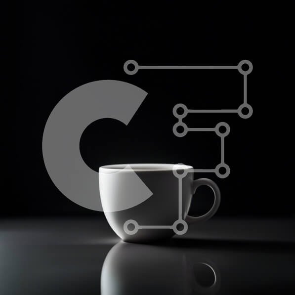 Σετ των 2 Intra Συλλεκτικό Ξύλινο Παζλ Plywood  4mm - Μινιμαλιστικό φλιτζάνι καφέ σε μαύρο φόντο Σε Ξύλινο Κουτί - Διαστάσεις: 10x10 cm – 25 κομμάτια