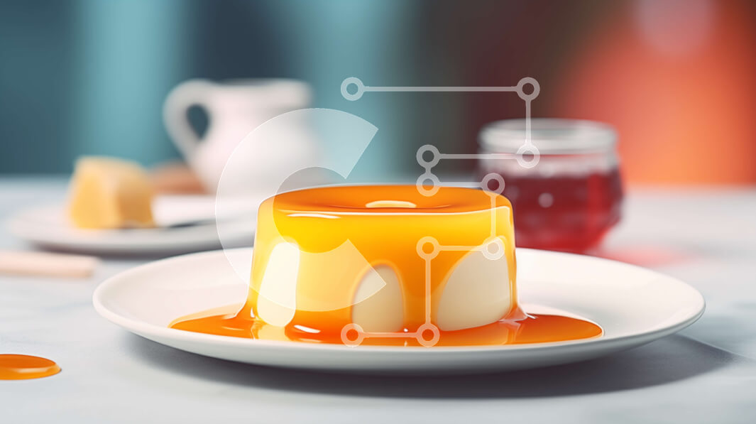 Σετ των 2 Intra Συλλεκτικό Ξύλινο Παζλ Plywood  4mm - Νόστιμη πουτίγκα πορτοκαλιού με ψιλοβροχή μελιού Σε Ξύλινο Κουτί - Διαστάσεις: 10x10 cm – 25 κομμάτια