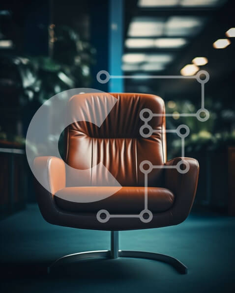 Intra Συλλεκτικό Ξύλινο Παζλ Plywood  4mm - Καφέ δερμάτινη καρέκλα σε ένα ευρύχωρο δωμάτιο Σε Ξύλινο Κουτί - Διαστάσεις Puzzle: 10x10 cm – 25 κομμάτια