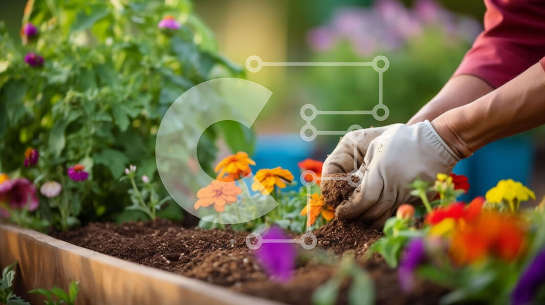 Intra Συλλεκτικό Ξύλινο Παζλ Plywood  4mm - Κηπουρική: Φύτευση λουλουδιών στον κήπο Σε Ξύλινο Κουτί - Διαστάσεις: 10x10 cm – 25 κομμάτια