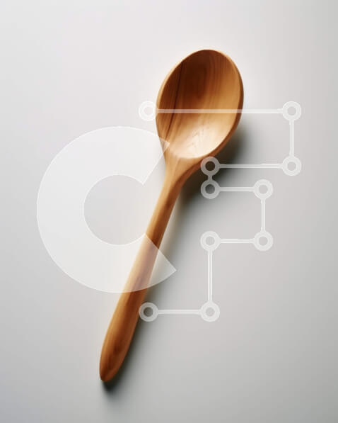 Σετ των 2 Intra Συλλεκτικό Ξύλινο Παζλ Plywood  4mm - Απλό και κομψό ξύλινο κουτάλι σε λευκό φόντο Σε Ξύλινο Κουτί - Διαστάσεις: 10x10 cm – 25 κομμάτια