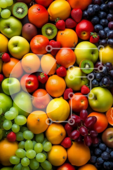 Σετ των 2 Intra Συλλεκτικό Ξύλινο Παζλ Plywood  4mm - Κολάζ με διάφορα φρούτα για μια υγιεινή διατροφή Σε Ξύλινο Κουτί - Διαστάσεις: 10x10 cm – 25 κομμάτια