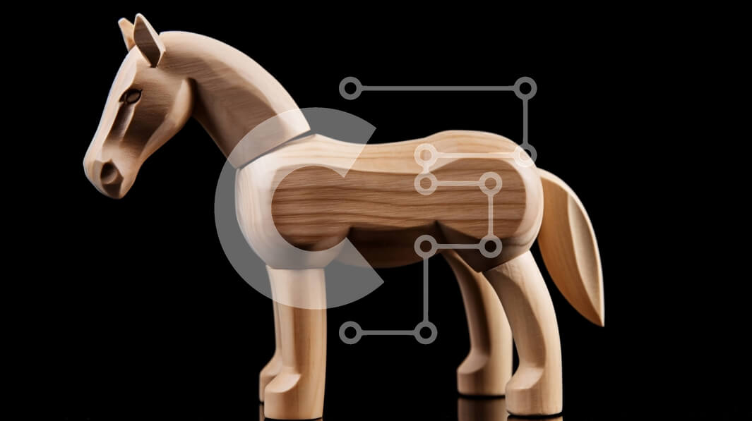 Intra Συλλεκτικό Ξύλινο Παζλ Plywood  4mm - Αξιολάτρευτο Ξύλινο Παιχνίδι Αλόγου με Καφέ και Λευκό Σχέδιο Χρωμάτων Σε Ξύλινο Κουτί - Διαστάσεις: 10x10 cm – 25 κομμάτια