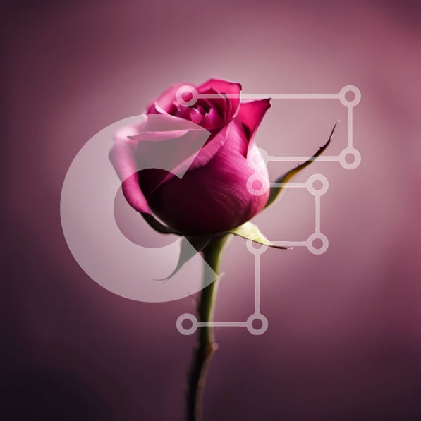 Intra Συλλεκτικό Ξύλινο Παζλ Plywood  4mm - Όμορφη κοντινή λήψη ενός ροζ τριαντάφυλλου σε πλήρη άνθιση Σε Ξύλινο Κουτί - Διαστάσεις: 10x10 cm – 25 κομμάτια