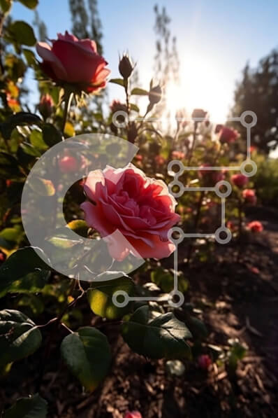 Σετ των 2 Intra Συλλεκτικό Ξύλινο Παζλ Plywood  4mm - Όμορφη εικόνα ενός ροζ τριαντάφυλλου σε πλήρη άνθιση Σε Ξύλινο Κουτί - Διαστάσεις: 10x10 cm – 25 κομμάτια