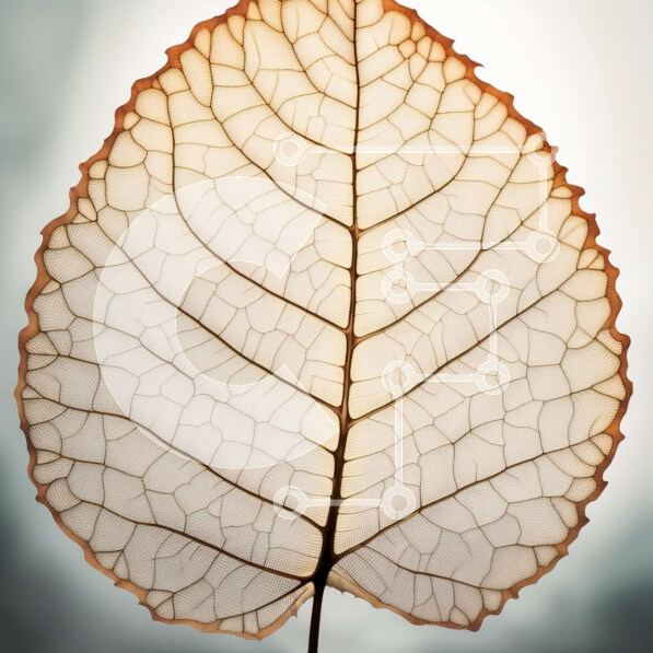 Intra Συλλεκτικό Ξύλινο Παζλ Plywood  4mm - Εκπληκτική κινηματογράφηση σε πρώτο πλάνο αποξηραμένων φύλλων σε κλαδί δέντρου με φως του ήλιου Σε Ξύλινο Κουτί - Διαστάσεις: 10x10 cm – 25 κομμάτια