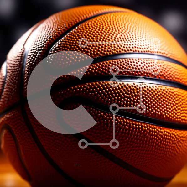 Intra Συλλεκτικό Ξύλινο Παζλ Plywood  4mm - Εικόνα υψηλής ποιότητας μιας μπάλας μπάσκετ σε ένα ξύλινο γήπεδο Σε Ξύλινο Κουτί - Διαστάσεις Puzzle: 10x10 cm – 25 κομμάτια