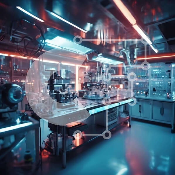 Intra Συλλεκτικό Ξύλινο Παζλ Plywood  4mm - Σκοτεινό Βιομηχανικό Εργαστήριο με Φώτα Νέον Σε Ξύλινο Κουτί - Διαστάσεις Puzzle: 10x10 cm – 25 κομμάτια