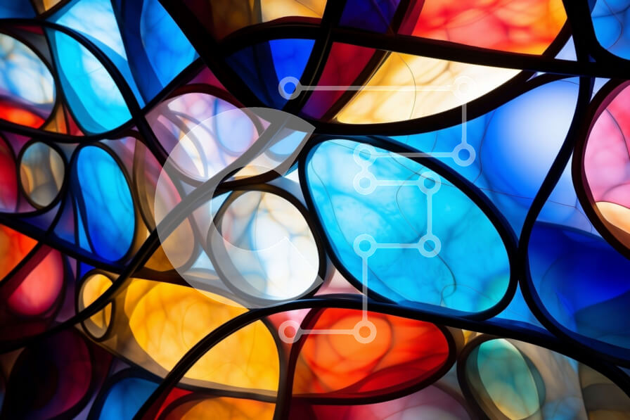 Intra Συλλεκτικό Ξύλινο Παζλ Plywood  4mm - Όμορφο βιτρό παράθυρο με περίπλοκο γεωμετρικό σχέδιο Σε Ξύλινο Κουτί - Διαστάσεις Puzzle: 10x10 cm – 25 κομμάτια