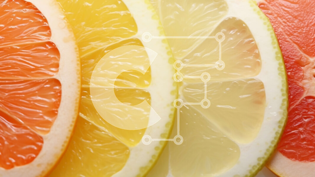 Σετ των 2 Intra Συλλεκτικό Ξύλινο Παζλ Plywood  4mm - Ανάμικτες φέτες εσπεριδοειδών σε λευκό φόντο Σε Ξύλινο Κουτί - Διαστάσεις: 10x10 cm – 25 κομμάτια