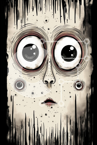 Intra Συλλεκτικό Ξύλινο Παζλ Plywood  4mm - Εκφραστικό πρόσωπο που μοιάζει με κινούμενα σχέδια με γυαλιστερά μάτια Σε Ξύλινο Κουτί - Διαστάσεις Puzzle: 10x10 cm – 25 κομμάτια