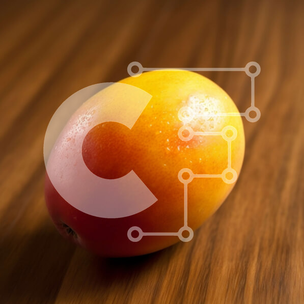 Σετ των 2 Intra Συλλεκτικό Ξύλινο Παζλ Plywood  4mm - Φρέσκο ​​και ζουμερό ώριμο μάνγκο σε ξύλινο τραπέζι Σε Ξύλινο Κουτί - Διαστάσεις: 10x10 cm – 25 κομμάτια