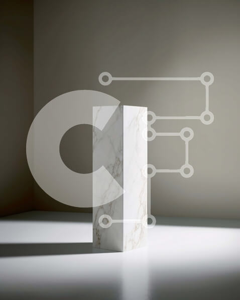 Intra Συλλεκτικό Ξύλινο Παζλ Plywood  4mm - Κομψή λευκή μαρμάρινη στήλη για αρχιτεκτονικό σχεδιασμό Σε Ξύλινο Κουτί - Διαστάσεις: 10x10 cm – 25 κομμάτια