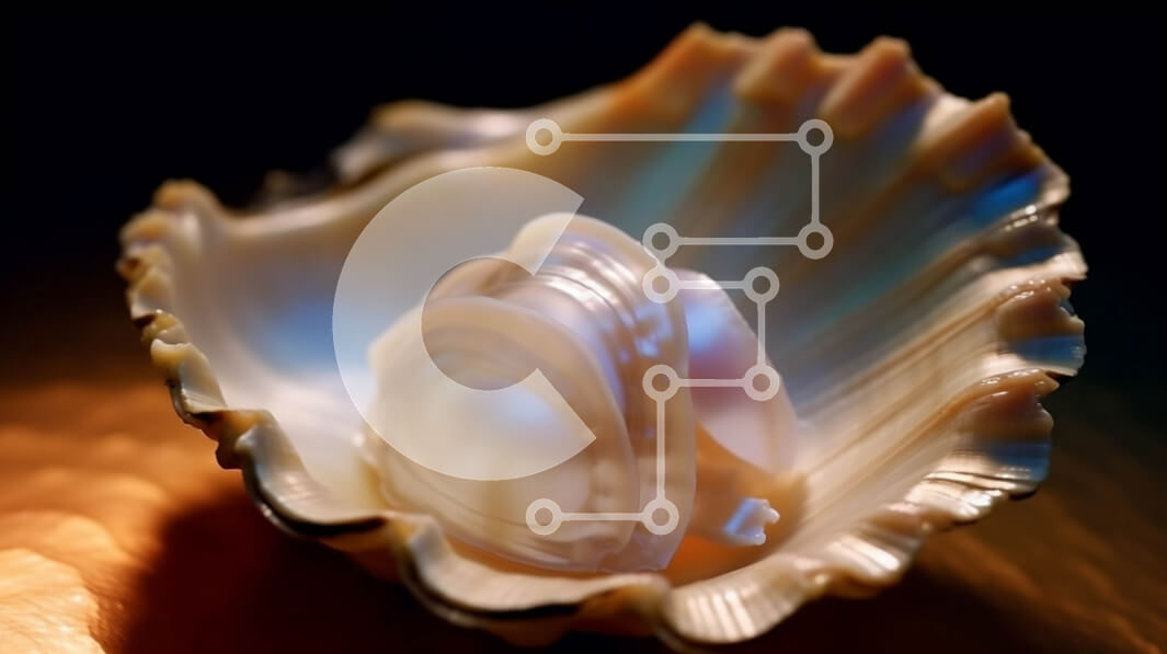 Σετ των 2 Intra Συλλεκτικό Ξύλινο Παζλ Plywood  4mm - Όμορφη εικόνα λευκού μαργαριταριού σε κέλυφος στρειδιών Σε Ξύλινο Κουτί - Διαστάσεις: 10x10 cm – 25 κομμάτια