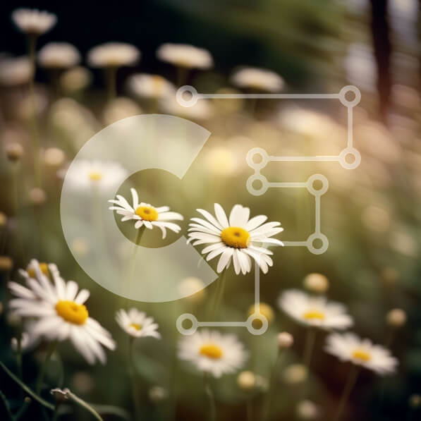 Intra Συλλεκτικό Ξύλινο Παζλ Plywood  4mm - Όμορφη εικόνα ενός χωραφιού με ανθισμένες μαργαρίτες Σε Ξύλινο Κουτί - Διαστάσεις: 10x10 cm – 25 κομμάτια