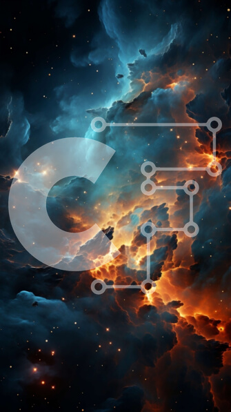 Intra Συλλεκτικό Ξύλινο Παζλ Plywood  4mm - Δονούμενο και εντυπωσιακό νεφέλωμα στον νυχτερινό ουρανό Σε Ξύλινο Κουτί - Διαστάσεις Puzzle: 10x10 cm – 25 κομμάτια