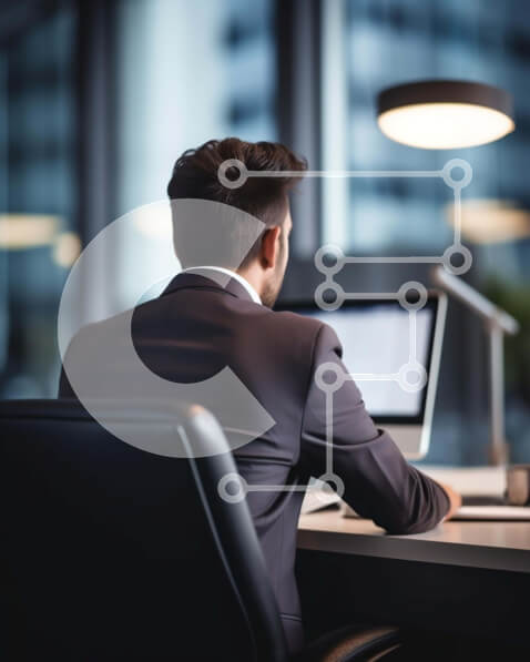 Intra Συλλεκτικό Ξύλινο Παζλ Plywood  4mm - Άτομο που εργάζεται στο γραφείο στο γραφείο Σε Ξύλινο Κουτί - Διαστάσεις Puzzle: 10x10 cm – 25 κομμάτια