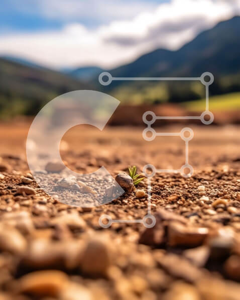 Intra Συλλεκτικό Ξύλινο Παζλ Plywood  4mm - Όμορφη εικόνα ενός φυτού που αναπτύσσεται σε χωματόδρομο στα βουνά Σε Ξύλινο Κουτί - Διαστάσεις: 10x10 cm – 25 κομμάτια