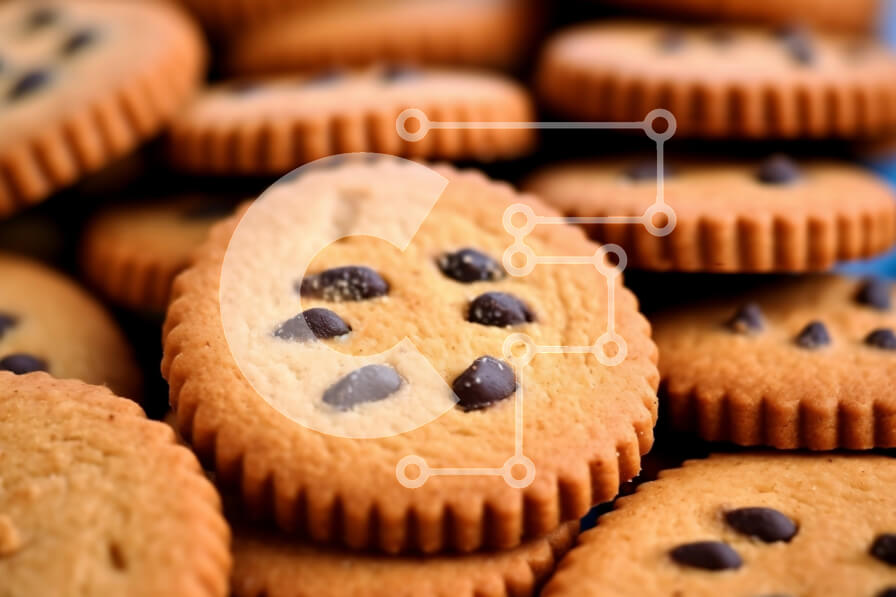 Σετ των 2 Intra Συλλεκτικό Ξύλινο Παζλ Plywood  4mm - Λαχταριστά μπισκότα σοκολάτας σε ένα σωρό Σε Ξύλινο Κουτί - Διαστάσεις: 10x10 cm – 25 κομμάτια