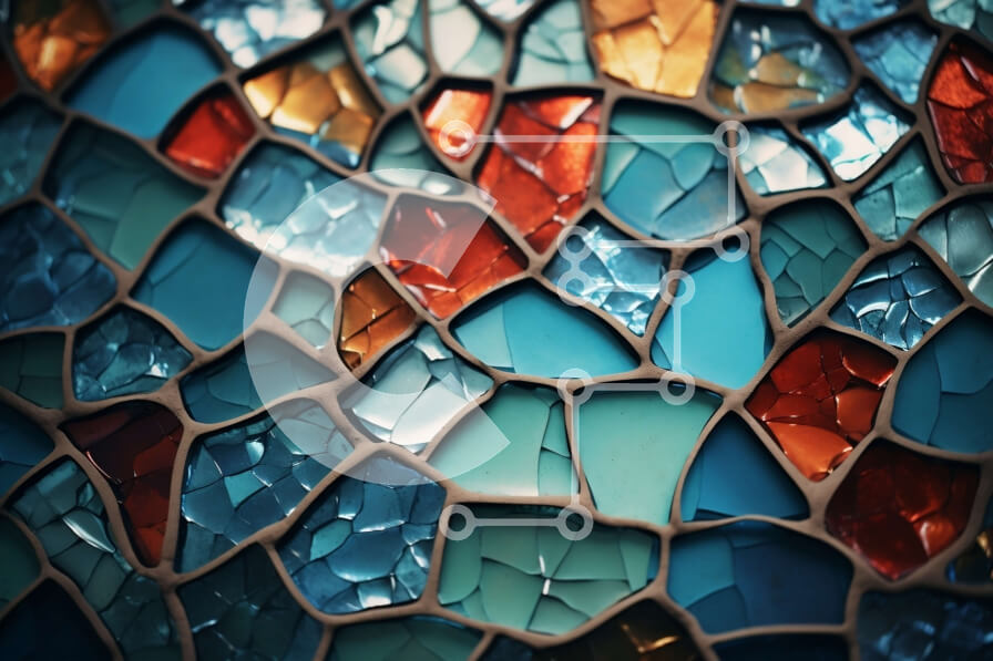 Intra Συλλεκτικό Ξύλινο Παζλ Plywood  4mm - Ζωντανή και περίπλοκη όψη έργων τέχνης από βιτρό Σε Ξύλινο Κουτί - Διαστάσεις Puzzle: 10x10 cm – 25 κομμάτια