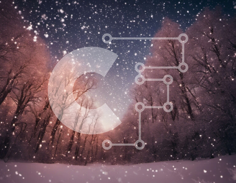 Intra Συλλεκτικό Ξύλινο Παζλ Plywood  4mm - Χιονισμένο δάσος τον χειμώνα: Μια γαλήνια και μαγική σκηνή Σε Ξύλινο Κουτί - Διαστάσεις: 10x10 cm – 25 κομμάτια