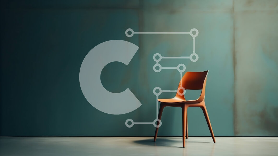 Intra Συλλεκτικό Ξύλινο Παζλ Plywood  4mm - Μονή πορτοκαλί καρέκλα μπροστά από τον πράσινο τοίχο Σε Ξύλινο Κουτί - Διαστάσεις Puzzle: 10x10 cm – 25 κομμάτια