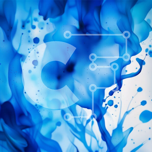 Intra Συλλεκτικό Ξύλινο Παζλ Plywood  4mm - Όμορφη εικόνα χυμένου μπλε μελανιού σε λευκή επιφάνεια Σε Ξύλινο Κουτί - Διαστάσεις Puzzle: 10x10 cm – 25 κομμάτια