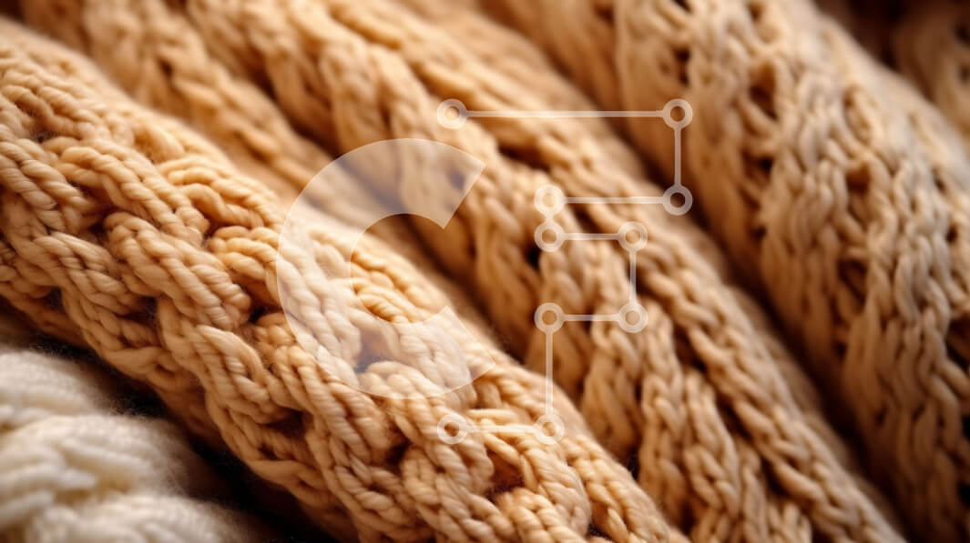 Intra Συλλεκτικό Ξύλινο Παζλ Plywood  4mm - Ζεστό και άνετο κοντινό πλάνο από πλεκτά νήματα σε γήινους τόνους Σε Ξύλινο Κουτί - Διαστάσεις Puzzle: 10x10 cm – 25 κομμάτια