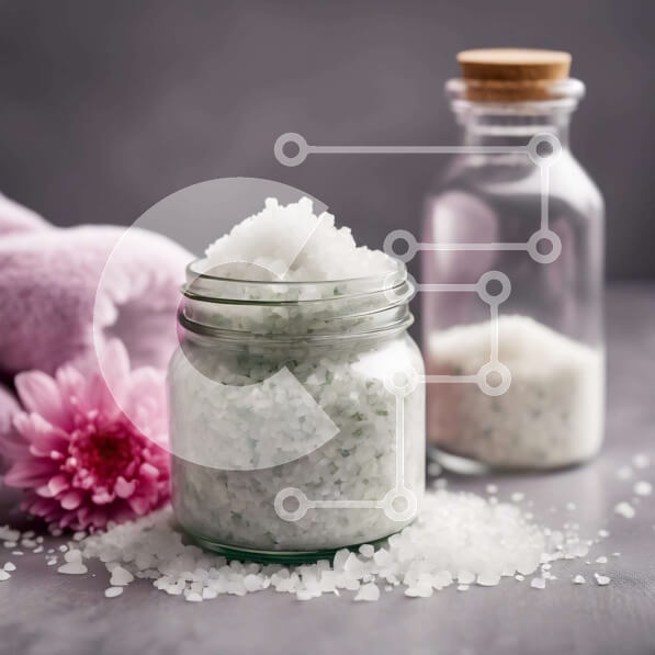 Σετ των 2 Intra Συλλεκτικό Ξύλινο Παζλ Plywood  4mm - Βαζάκια με θαλασσινό αλάτι με ροζ λουλούδια και μπουκάλι νερού Σε Ξύλινο Κουτί - Διαστάσεις: 10x10 cm – 25 κομμάτια