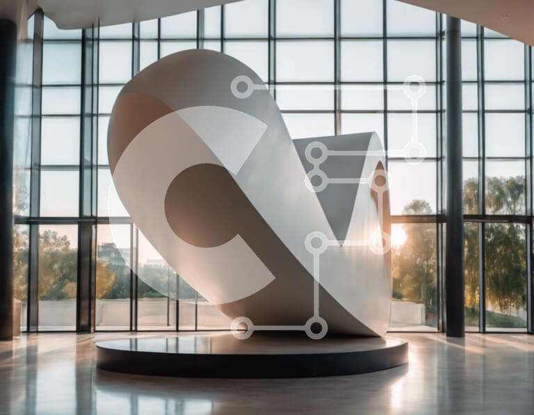 Intra Συλλεκτικό Ξύλινο Παζλ Plywood  4mm - Λευκό γλυπτό σε εσωτερικό χώρο με μεγάλα παράθυρα Σε Ξύλινο Κουτί - Διαστάσεις Puzzle: 10x10 cm – 25 κομμάτια