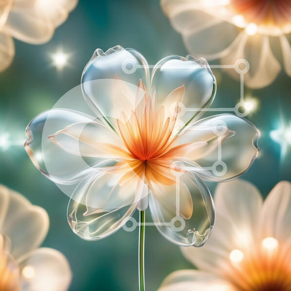 Intra Συλλεκτικό Ξύλινο Παζλ Plywood  4mm - Εκπληκτική κινηματογράφηση σε πρώτο πλάνο ενός λουλουδιού με καθαρά πέταλα και κίτρινο κέντρο Σε Ξύλινο Κουτί - Διαστάσεις: 10x10 cm – 25 κομμάτια