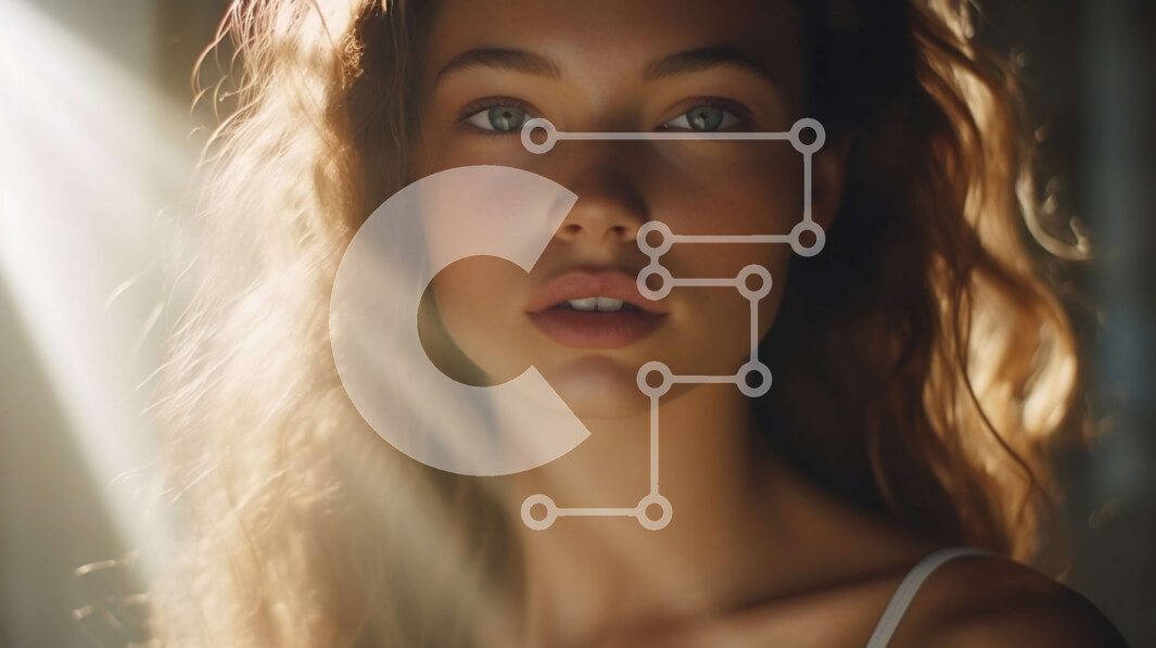 Intra Συλλεκτικό Ξύλινο Παζλ Plywood  4mm - Όμορφη γυναίκα με καστανά κυματιστά μαλλιά σε λευκό φανελάκι Σε Ξύλινο Κουτί - Διαστάσεις Puzzle: 10x10 cm – 25 κομμάτια