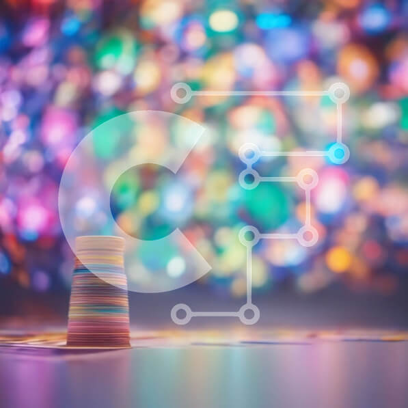 Intra Συλλεκτικό Ξύλινο Παζλ Plywood  4mm - Πολύχρωμα πλαστικά κύπελλα πυραμίδα στο τραπέζι με φωτεινό φόντο Σε Ξύλινο Κουτί - Διαστάσεις Puzzle: 10x10 cm – 25 κομμάτια