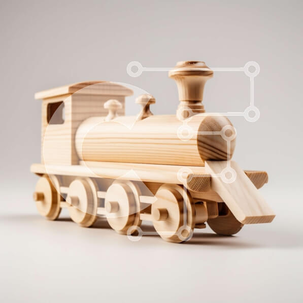 Intra Συλλεκτικό Ξύλινο Παζλ Plywood  4mm - Αξιολάτρευτο Ξύλινο Τρένο παιχνιδιών με πολύχρωμα αυτοκίνητα Σε Ξύλινο Κουτί - Διαστάσεις: 10x10 cm – 25 κομμάτια